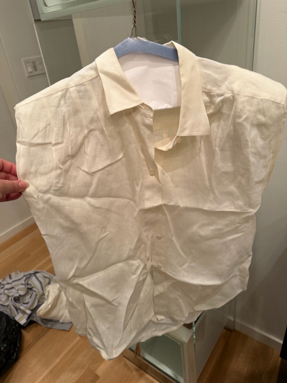 Frame Denim Men's Short-Sleeve Button-Down Shirt in Cream